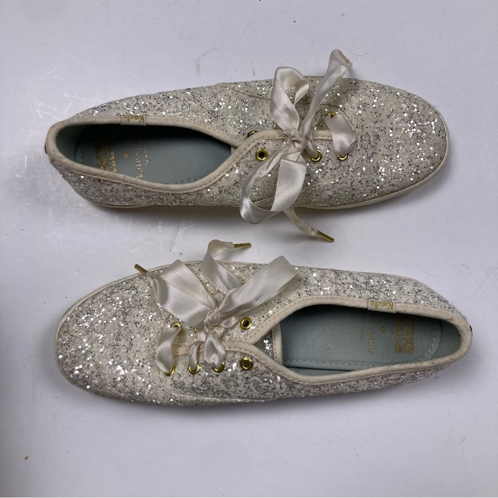 KEDS X KATE SPADE NEW YORK Champion White Glitter Low Sneaker